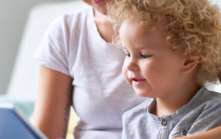 parent reading to child